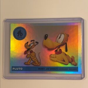 Disney Pluto Holographic Trading Card - Yellow